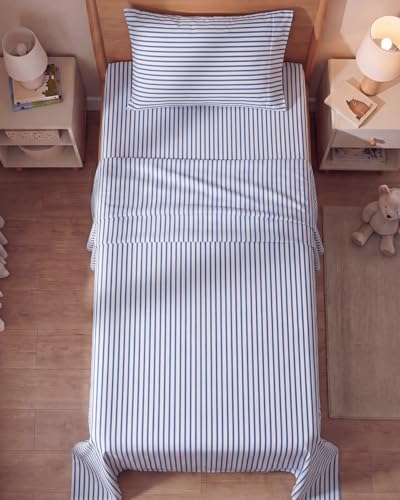Twin Size 3 Piece Sheet Set (43 - Blue Stripes 2 / Twin)