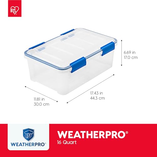 3 Pack 16 Qt Storage Bins with Gasket Lids (16 Qt. - 3 Pack)