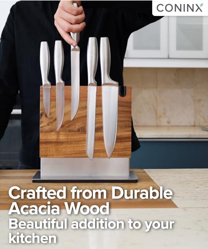 Magnetic Knife Block with Integrated Sharpener