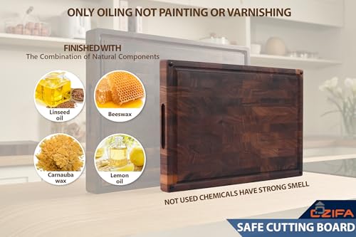 American Black Walnut Wood Cutting Board 20"x15"x2" Large (20 x 15 x 2 in / Black Walnut)