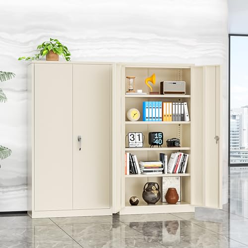 Metal Garage Storage Cabinet (Putty / 72")