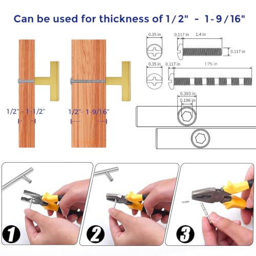Gold Cabinet Handles Solid Cabinet Pulls (Gold / Single Hole)