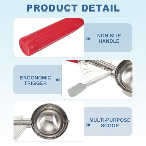 3 Pcs Cookie Scoops Ice Cream Scoop w