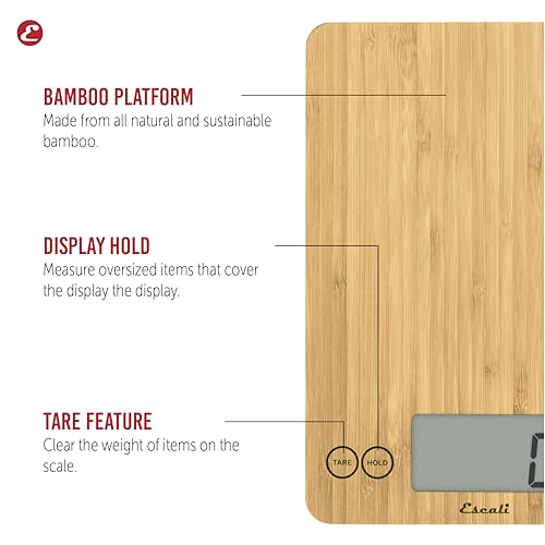 Arti Digital Food Scale (Bamboo / 9" x 6.5" x .75")