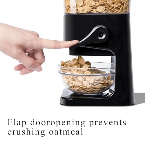 Cereal Dispenser Countertop (5L, Black, 2Pc / 5L)