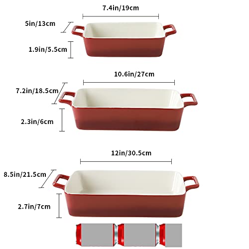 Bakeware Set Ceramic Baking Dish (Gradient Red)