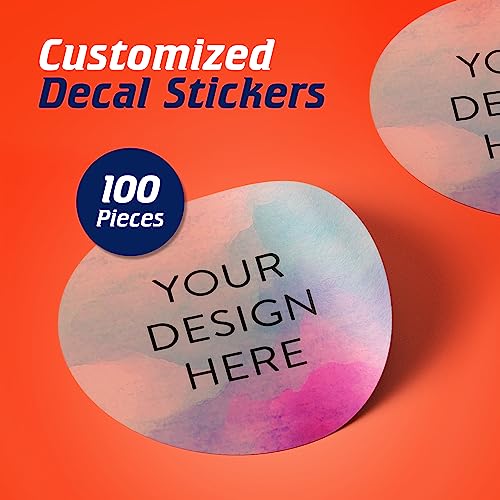Custom Vinyl Stickers Your Image (100 Count)