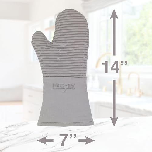 Premium Silicone Oven Mitt (Titanium / 1 Pack)