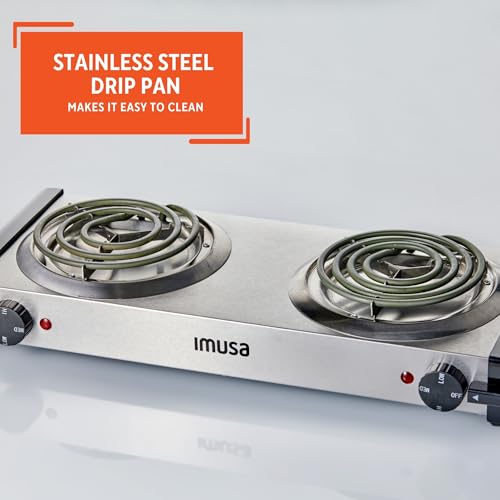 USA GAU 80312US Electric Double Burner 1750 (Stainless Steel Electric Double Burner / Double)