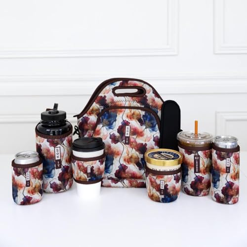 CanSok Sleeve for Beer & Soda Insulated Neoprene Cover (Watercolor Whisper / 12oz Slim Can Sleeve)