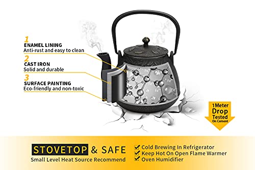 Tea Kettle for Stove Top (54 oz / Black)