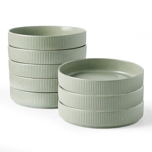 Star 7.5" Pasta Bowls Set of 8 (Light Green / 8 pcs)
