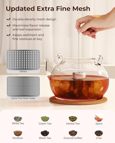 2 Pack Reinmoson Large Tea Infuser for Loose Tea & Spice Ball for Cooking (Large)