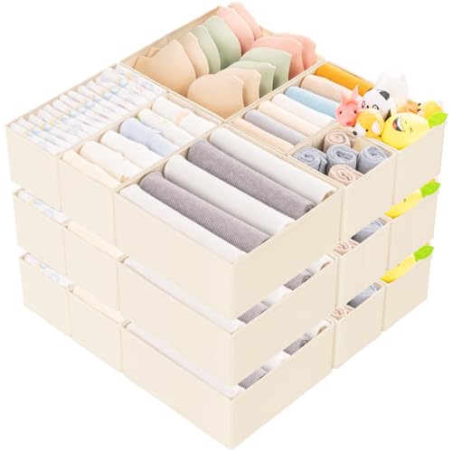 15 Pack Drawer Organizer for Clothes (15 Count)