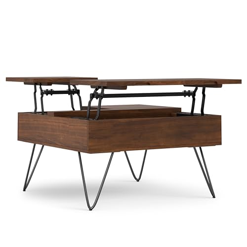 Hunter 32" Wide Walnut Veneer Square Lift Top Coffee Table