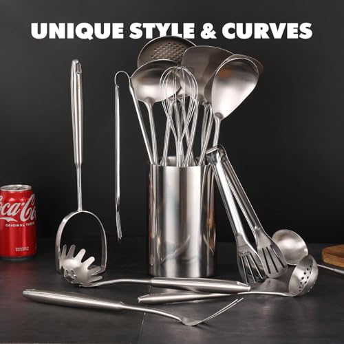 18 10 Stainless Steel Cooking Utensils Set (16-Pieces)