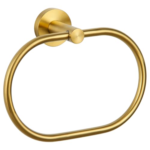 Brushed Dark Gold Towel Ring for Bathroom Storage (Brushed Dark Gold)
