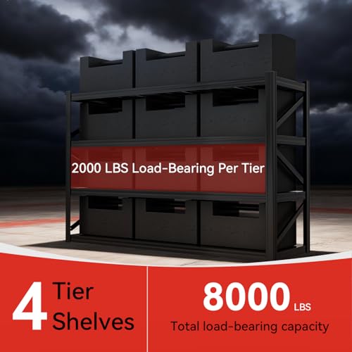 4 Tier Heavy Duty Garage Shelving (4T 71" W x 24" D x 71" H)