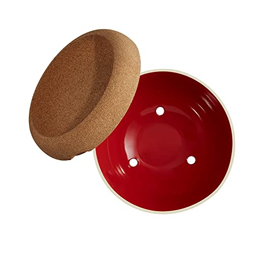 Deep Food Storage Bowl (Burgundy / 10.6" Dia)