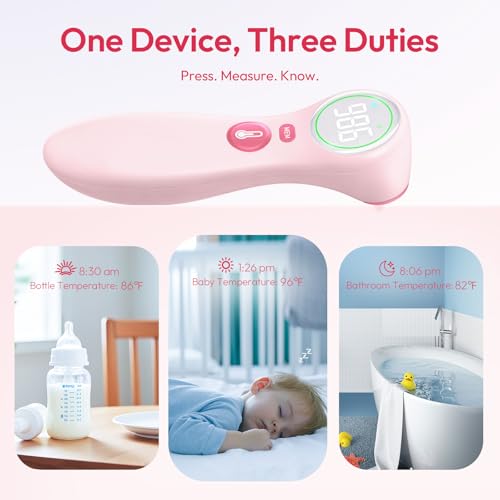 No Touch Thermometer for Kids and Adults (Pink)