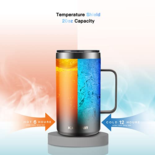 20 oz Insulated Coffee Mug (A1.Silver grey / 20 ounces (1 pack))