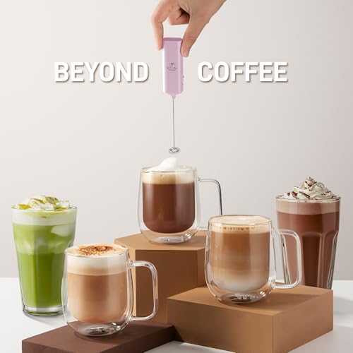 Mini & Mighty Milk Frother Wand (Aqua Blush / Mini Frother)
