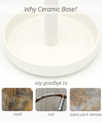 Paper Towel Holder Countertop (Chic White)