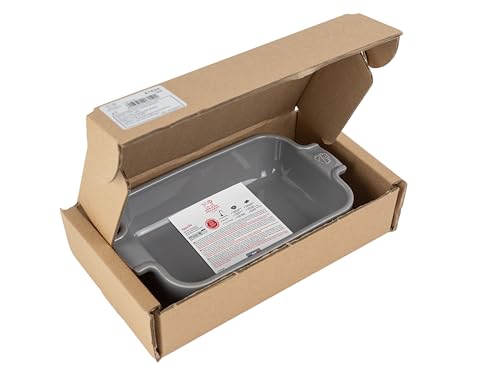 Rectangular Ceramic Baking Dish (Light Grey / 9.84 inches)