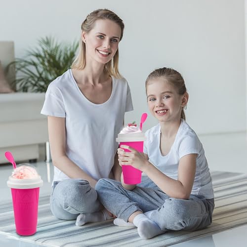 2PCS Slushie Maker Cup (Blue+Pink / 350ML)