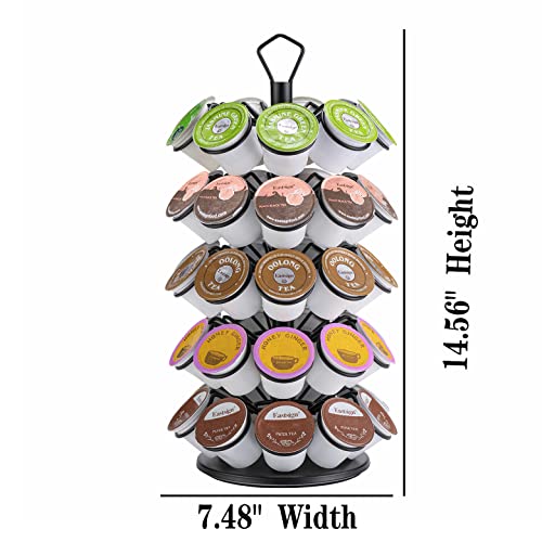 K Cup Storage Coffee Capsules Pod Holder Carousel Capsule Display Storage for k (5 tiers)