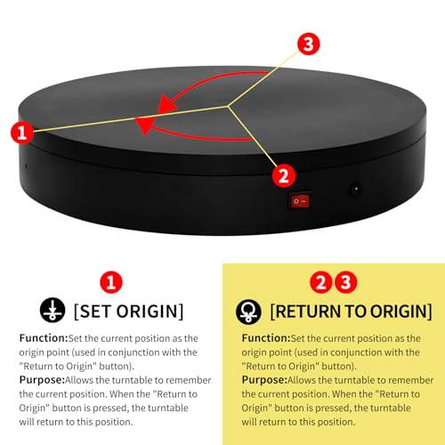 12.6In Remote Motorized Electric Turntable Rotating Display Stand Rotating Platform Photography Turntable motorized lazy susan base giratoria para for Photography