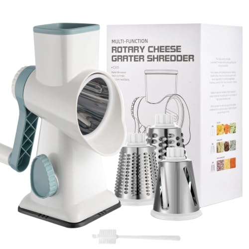 Cheese Grater Hand Crank Rotary Vegetables Shredder with Handle