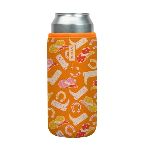 CanSok Sleeve for Beer & Soda Insulated Neoprene Cover (Cowgirl Couture / 25oz Can Sleeve)