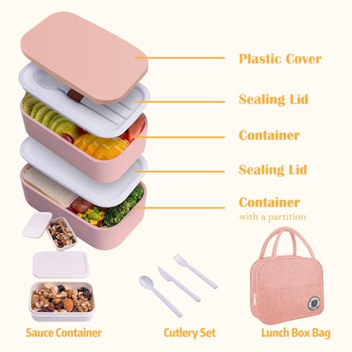 Bento Box with Lunch Bag Microwavable All