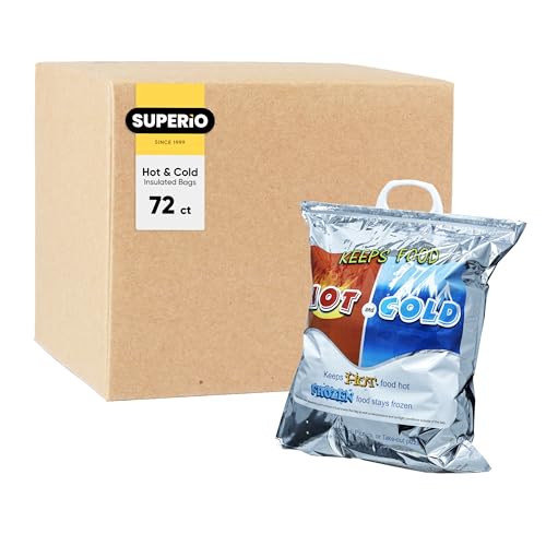 Hot and Cold Insulated Bags for Food Delivery (Large (Meal and Grocery Size))
