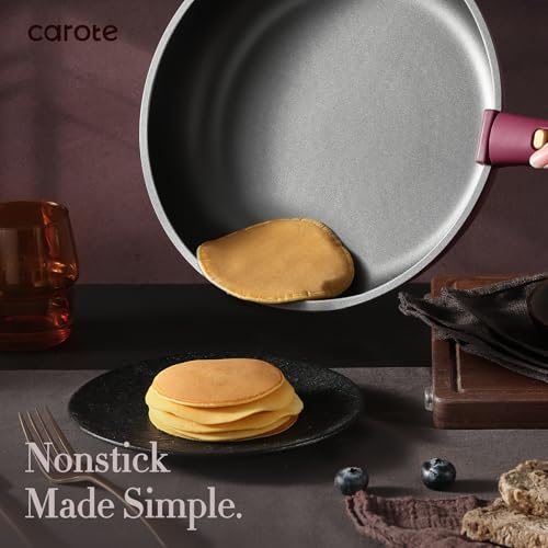 21pcs Pots and Pans Set Non Stick (Gold Ultra Violet / 21 Piece)