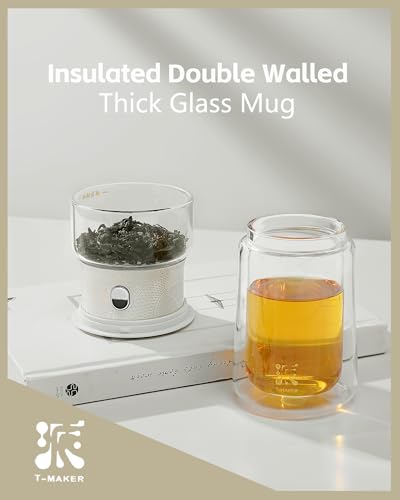 Glass Tea Infuser Pot (08-White Dragon / 9oz)