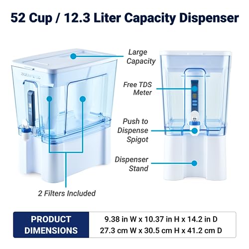 52 Cup Large Water Filter Dispenser Removes PFOA (52-Cup)
