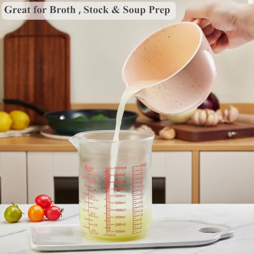 Borosilicate Glass Measuring Cup with V (4Cup,1000ML)