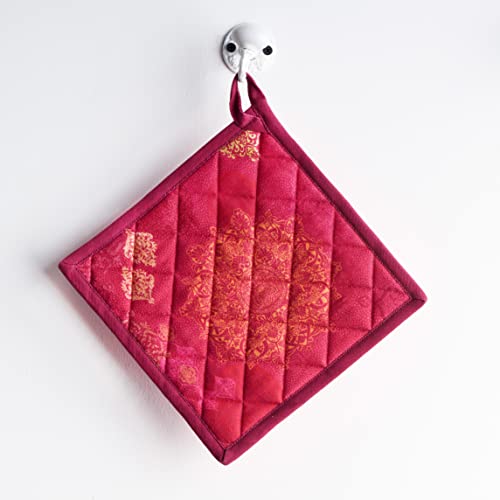Pot Holders 100% Cotton Potholders (045 - Versailles / 8" x 8" (Pot Holder Pack of 1))