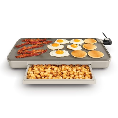 12 x 22 Electric Griddle with Warming Tray (12" x 22" / Oatmilk + Tray)