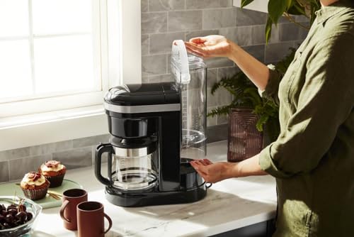12 Cup Drip Coffee Maker with Spiral Showerhead (Onyx Black / 12 Cup Drip Coffee Maker with Progammable Warming Plate)