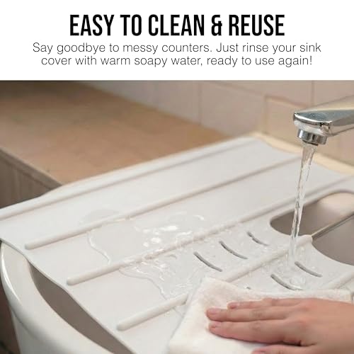 Travel Size Bathroom Sink Cover for Counter Space
