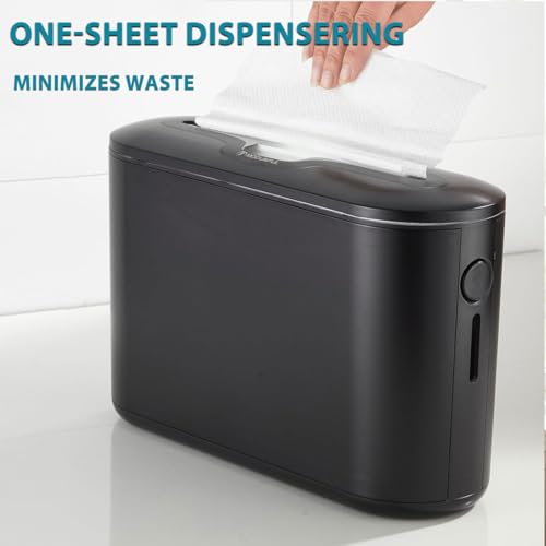 Multifold Paper Towel Dispenser Countertop Compact Design for Kitchen Black (D-24 Black)
