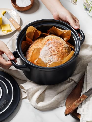 3 QT Ceramic Bread Baker with Lid for Sourdough (Midnight Blue)