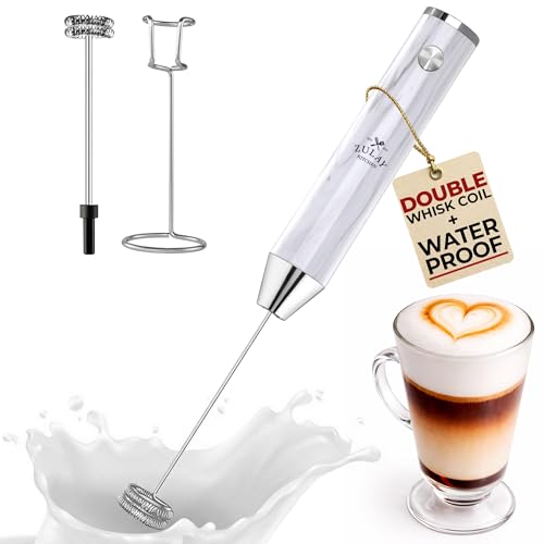 Rechargeable Milk Frother Handheld (Lux Quartz / Rechargeable Z1 Motor Max)