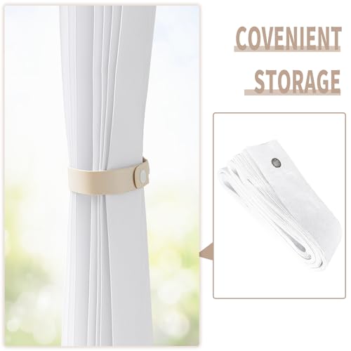 Pleated Folding Curtains for Doorway (White / 52"W x 78"L (Pack of 1))