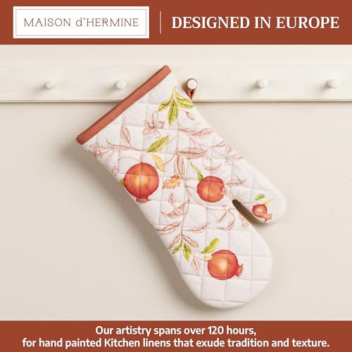 Maison d'Hermine Oven Gloves 100% Cotton Oven Mitt (128 - Vintage Harvest / 7.5" x 13" (Oven Mitt))