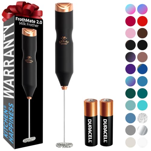 Powerful Frother Wand AA Batteries Included (Fancy Copper Black / Majestic Frother)