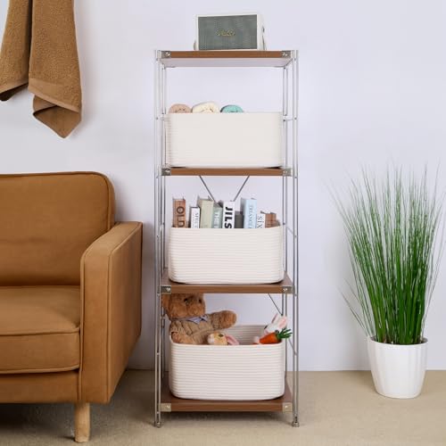 Large Storage Baskets for Shelves (2pcs-L17×W13×H7.5" / Off White)